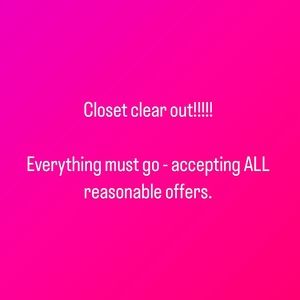 closet clear out!!!!!